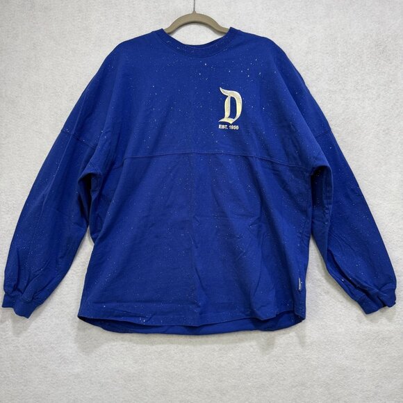 Disneyland Resort Spirit Jersey Shirt Unisex XL Blue EST 1955 Sparkle Pullover - Picture 1 of 8